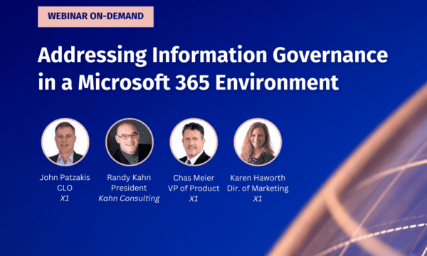 Addressing Information Governance in a M365 Environment Webinar