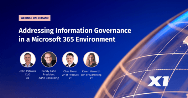 Addressing Information Governance in a M365 Environment Webinar