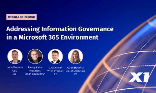 Addressing Information Governance in a M365 Environment Webinar