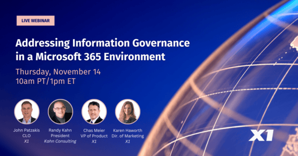 Addressing Info Gov in a M365 Environment